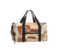 Borsone da viaggio con collage di adesivi, con scomparto per scarpe, sport, palestra, weekender, per uomini e donne, impermeabile, con tasca bagnata per scarpe sporche