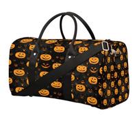 Borsone da viaggio con fantasmi di zucca di Halloween, per donne, uomini, ragazze e ragazzi, borse da viaggio per il fine settimana da 22,7 l, borsa da cabina per sport, palestra, yoga, Colore, 22.7