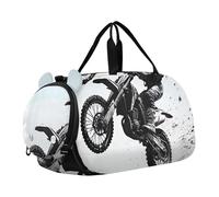 Borsone da viaggio con farfalle viola per bambini, borsone per il fine settimana, per la notte, per bambini, borsa sportiva, Salto Dirt Bike, classico