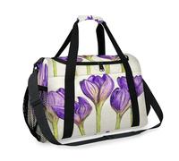 Borsone da viaggio con fiori di croco per ragazze ragazzi donne uomini floreale fiore weekend borsa a tracolla tote bagaglio a mano borsa per viaggi sport palestra