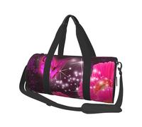 Borsone da viaggio con fiori rosa e farfalle viola, borsa sportiva da palestra per donne e uomini, borsa da viaggio sportiva da viaggio, borsone da allenamento per esercizi, yoga, ciclismo, nuoto,