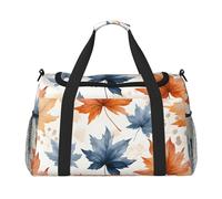 Borsone da viaggio con foglie d'acero acquerello colorato autunno palestra pernottamento weekend borsa per uomo donna leggero bagaglio a mano per allenamento vacanza