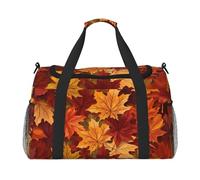 Borsone da viaggio con foglie d'acero autunnale colorato autunno palestra pernottamento borsa weekender per uomini donne leggero bagaglio a mano per allenamento vacanza