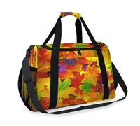 Borsone da viaggio con foglie d'acero, per ragazze, ragazzi, donne, uomini, autunno, fine settimana, weekend, borsa a tracolla per viaggi, sport, palestra