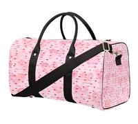 Borsone da viaggio con frecce a forma di cuore, borsa da palestra rosa, borsa da palestra pieghevole, borsa per la notte, borsa da viaggio per donne e uomini, cuori e frecce, 43 x 21 x 24 cm