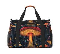 Borsone da viaggio con funghi della foresta delle fate galassia, borsa da palestra per la notte, borsa da weekender, per uomini e donne, leggera, per allenamento e vacanze