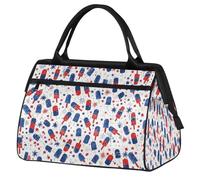Borsone da viaggio con gelato americano del 4 luglio per donne, uomini, bambini, ragazzi, ragazze, week-end, borsone da 24 l, borsa da cabina per sport, palestra, yoga, Colore, Grande, Organizer per