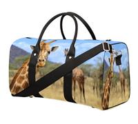 Borsone da viaggio con giraffa africana per donne, uomini, bambini, ragazze, ragazzi, stampa giraffa, 22,7 l, borsa a tracolla per il fine settimana, borsa a tracolla per sport, palestra, viaggi,