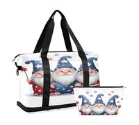 Borsone da viaggio con gnomi commemorativi, impermeabile, per palestra, sport, borsa da viaggio con scomparto, Gnomi del Memorial Day, Taglia unica, Borsone da viaggio