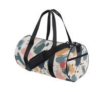 Borsone da viaggio con graffiti a olio, alla moda, beige, impermeabile, ideale per viaggi e palestre