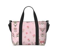 Borsone da viaggio con grembiule floreale per nonna, leggero, da portare con sé, per uomini e donne, borsa impermeabile per la notte in palestra