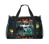 Borsone da viaggio con gufo e zucca, grande, pieghevole, impermeabile, per la notte, spiaggia, piscina, sport, palestra