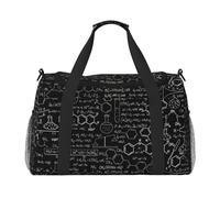 Borsone da viaggio con illustrazione astratta di scienza chimica stampa 3D borsa da viaggio di grande capacità tote elegante borsa da fine settimana per attività all'aperto