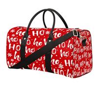 Borsone da viaggio con lettera di Natale Ho per donne, uomini, ragazze e ragazzi, design natalizio per fine settimana e pernottamento, 22,7 l, borsa da cabina per sport, palestra, yoga, Colore, 22.7