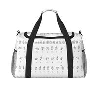 Borsone da viaggio con lettere dell'alfabeto, borsa per il fine settimana, borsa da viaggio, borsa a mano, per allenamento, sport, ospedale