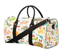 Borsone da viaggio con lettere dell'alfabeto, per donne, uomini, bambini, ragazze, ragazzi, animali, 22,7 l, per fine settimana, pernottamento, borsa a tracolla per sport, palestra, viaggi, Colore,