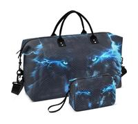 Borsone da viaggio con lupo, borsa da palestra con lupo nero, occhi al neon luminosi, borse per il fine settimana da donna con borsa da toilette borsa da viaggio borsa da nuoto, Multi 102, Taglia