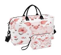Borsone da viaggio con maiale carino per uomini e donne borsa da palestra con borsa portaoggetti borsa da viaggio borsa da viaggio borsa da viaggio palestra yoga, Simpatico maialino., Taglia unica,