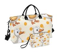 Borsone da viaggio, con motivo a pois di anatra, borsa da palestra con borsa portaoggetti, borsa per la notte, per uomini e donne, viaggi, sport, yoga, Multicolore, Taglia unica