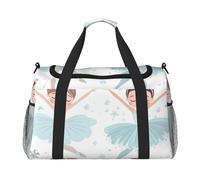 Borsone da viaggio con motivo ballerina con fiocco di neve, da palestra, per la notte, per uomini e donne, leggero, per allenamento e vacanze