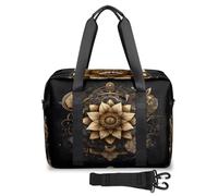Borsone da viaggio con motivo floreale etnico mistico per donne e uomini, borse da viaggio per il fine settimana, 32 l, grande, borsa da cabina per sport, palestra, yoga, Colore, 32L, Organizer per