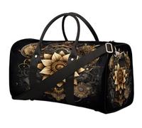 Borsone da viaggio con motivo floreale etnico mistico per donne, uomini, ragazze e ragazzi, borse da viaggio per il fine settimana da 22,7 l, borsa da cabina per sport, palestra, yoga, Colore, 22.7 L,