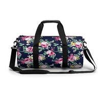 Borsone da viaggio con motivo floreale vintage stampato borsa sportiva da palestra borse da viaggio borse da weekend leggere per uomo donna, Stile:, 17.7in/9in/9in, MHXYZHW