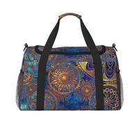 Borsone da viaggio con motivo mandala cielo stellato, borsa per il fine settimana, borsa da viaggio, borsa a mano per allenamento, sport, ospedale