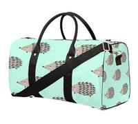 Borsone da viaggio con motivo riccio, per donne, uomini, bambini, ragazze, ragazzi, riccio, 22,7 l, per fine settimana, pernottamento, borsa a tracolla per sport, palestra, viaggi, Colore, 22.7 L,