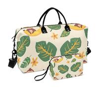 Borsone da viaggio, con motivo scimmia a banana, borsa da palestra con borsa portaoggetti, borsa per la notte, per uomini e donne, viaggi, sport, yoga, Multicolore, Taglia unica