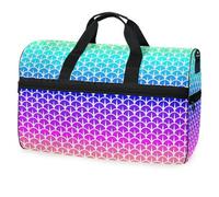 Borsone da viaggio con motivo squame arcobaleno per uomini, donne, ragazzi, ragazze, adolescenti, borsa da palestra oversize con scomparto per scarpe durante la notte, fine settimana, yoga,