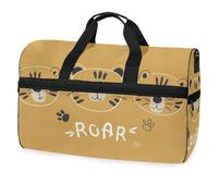 Borsone da viaggio con motivo tigre, per uomini, donne, ragazzi, ragazze, adolescenti, oversize, con scomparto per scarpe, per la notte, il fine settimana, yoga, allenamento, borsa da allenamento,
