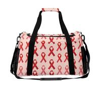 Borsone da viaggio con nastri per la sensibilizzazione sul cancro al seno, borsa da viaggio con stampa, borsa a tracolla per donne e uomini