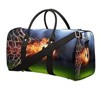 Borsone da viaggio con palla di fuoco, per donne, uomini, bambini, ragazze, ragazzi, palla da calcio, 22,7 l, borsa a tracolla per sport, palestra, viaggi, Colore, 22.7 L, Organizer per borse
