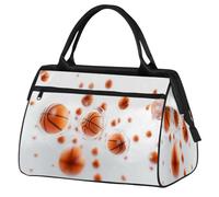 Borsone da viaggio con palla sportiva 3D da basket, per donne, uomini, bambini, ragazzi, ragazze, week-end, 24 l, borsone da cabina per sport, palestra, yoga, Colore, Grande, Organizer per borse