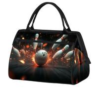 Borsone da viaggio con palla sportiva 3D da bowling, per donne, uomini, bambini, ragazzi, ragazze, weekend, 24 l, borsone da cabina per sport, palestra, yoga, Colore, Grande, Organizer per borse