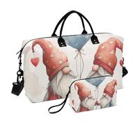 Borsone da viaggio, con palloncini a forma di cuore blu, borsa da palestra con borsa portaoggetti, borsa per la notte, per uomini e donne, viaggi, sport, yoga, Multicolore, Taglia unica