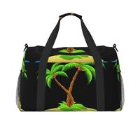 Borsone da viaggio con palma 3D, borsa per il fine settimana, borsa da viaggio, borsa a mano per allenamento, sport, ospedale