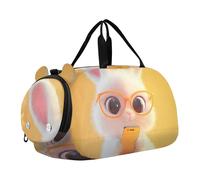 Borsone da viaggio con panda e avocado carino per ragazzi durante la notte Weekender borsone da ragazza borsone da viaggio borsa sportiva da ballo, Carino Bunny Giallo, classico