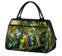 Borsone da viaggio con pappagallo e uccellino, per donne, uomini, bambini, ragazzi, ragazze, weekend, pernottamento, borsone da 24 l, per sport, palestra, yoga, Colore, Grande, Organizer per borse