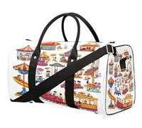 Borsone da viaggio con parco divertimenti con cartoni animati per donne, uomini, ragazze, ragazzi, weekend, pernottamento, 22,7 l, borsa da cabina per sport, palestra, yoga, Colore, 22.7L, Organizer