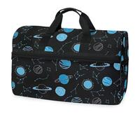 Borsone da viaggio con pianeti e costellazioni notturne, per uomini, donne, ragazzi, ragazze, adolescenti, borsa da palestra oversize con scomparto per scarpe, borsa per allenamento durante la notte,