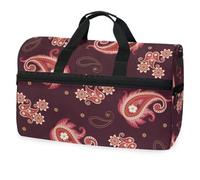 Borsone da viaggio con piccoli fiori astratti mandala, per uomini, donne, ragazzi, ragazze, adolescenti, borsa da palestra oversize con scomparto per scarpe durante la notte, fine settimana, yoga,