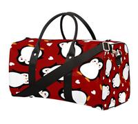 Borsone da viaggio con pinguino a forma di cuore, per donne, uomini, bambini, ragazze, ragazzi, con pinguino in stile cartone animato, 22,7 l, borsa a tracolla per sport, palestra, viaggi, Colore,