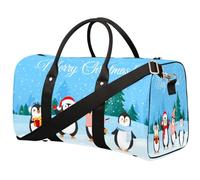 Borsone da viaggio con pinguino natalizio, per donne, uomini, bambini, ragazze, ragazzi, con pinguino, 22,7 l, borsa a tracolla per sport, palestra, viaggi, Colore, 22.7 L, Organizer per borse