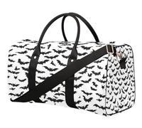 Borsone da viaggio con pipistrelli neri, per donne, uomini, ragazze, ragazzi, fine settimana, 22,7 l, borsa da cabina per sport, palestra, yoga, Colore, 22.7L, Organizer per borse