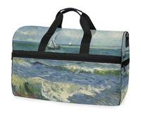 Borsone da viaggio con pittura artistica di Van Gogh, per uomini, donne, ragazzi, ragazze, adolescenti, borsa sportiva oversize con scomparto per scarpe, per la notte, il fine settimana, yoga,
