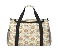 Borsone da viaggio con ricci, motivo floreale, borsa per il fine settimana, borsa a mano, per allenamento, sport, ospedale