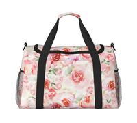 Borsone da viaggio con rose sfumate, colori tenui, da viaggio, weekend, weekend, per la notte, per allenamento, sport, ospedale