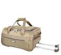 Borsone da viaggio con rotelle, House Of Leather, borsa a rotelle, taglia media, per il weekend, borsone da viaggio HOL214, Beige, M